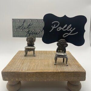 Miniature Chair Place Card Table Seating Holders LOT of‎ 11